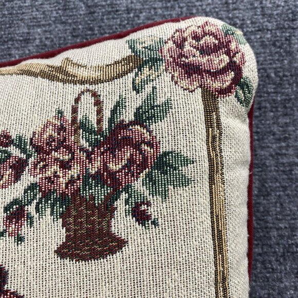 Vintage Tapestry ABCs Throw Pillow Alphabet 123s Floral Sampler Teacher‎ Nursery - Picture 6 of 10